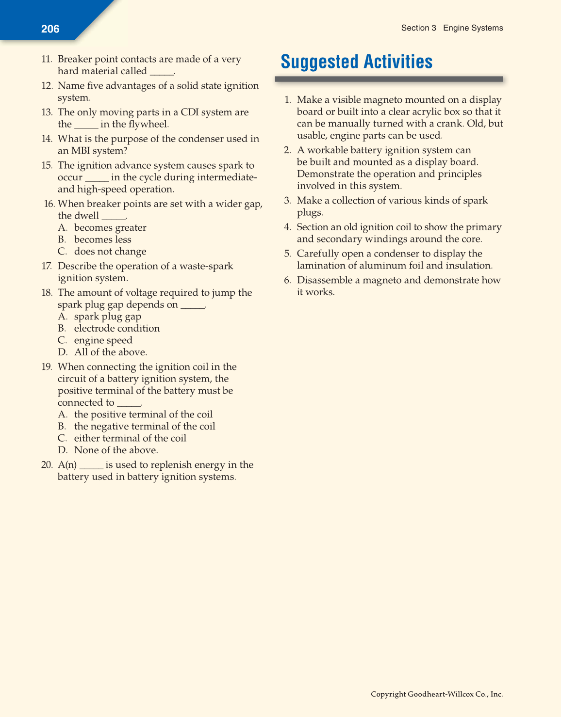 Small Gas Engines, 11th Edition page 206