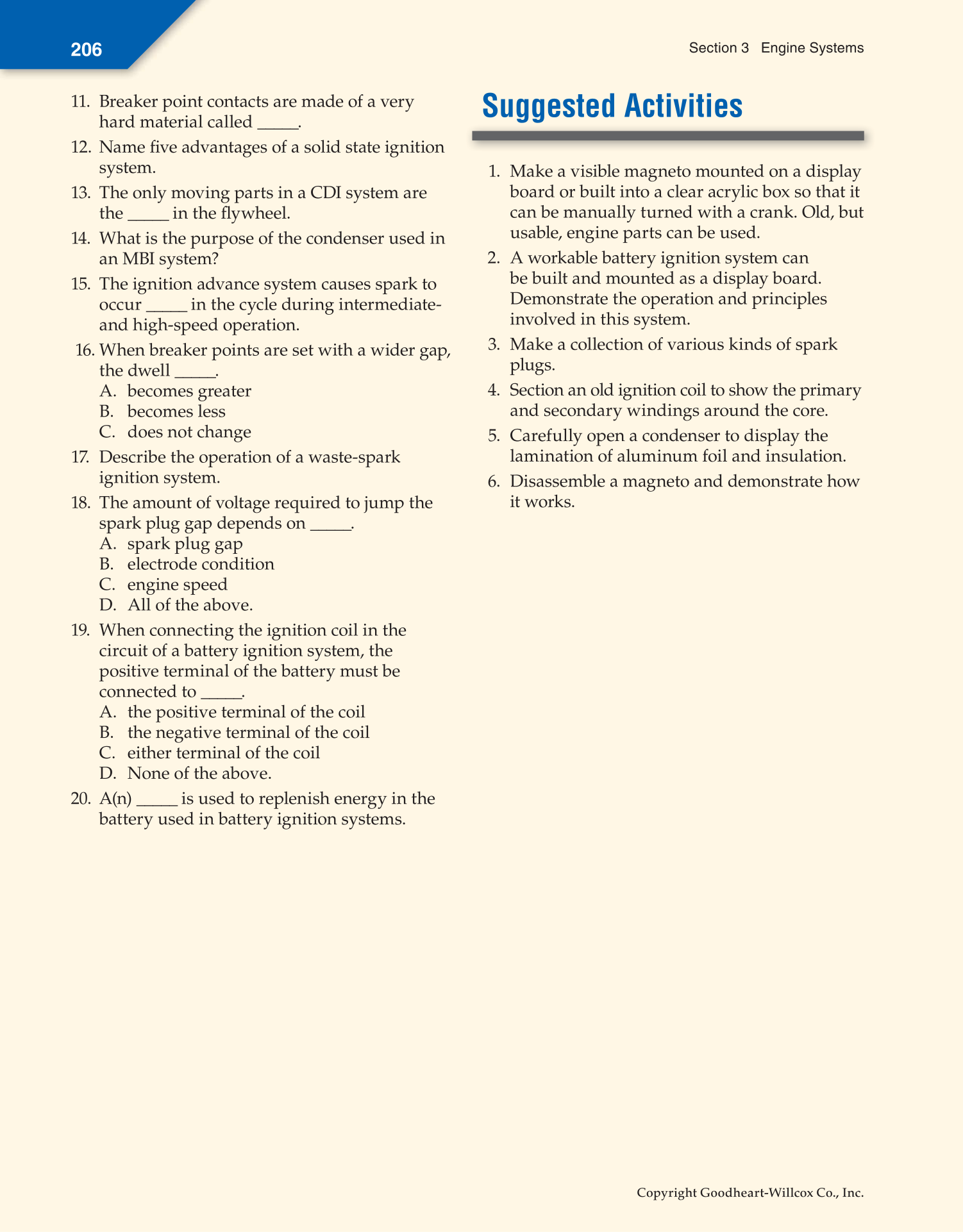 Small Gas Engines, 11th Edition page 206