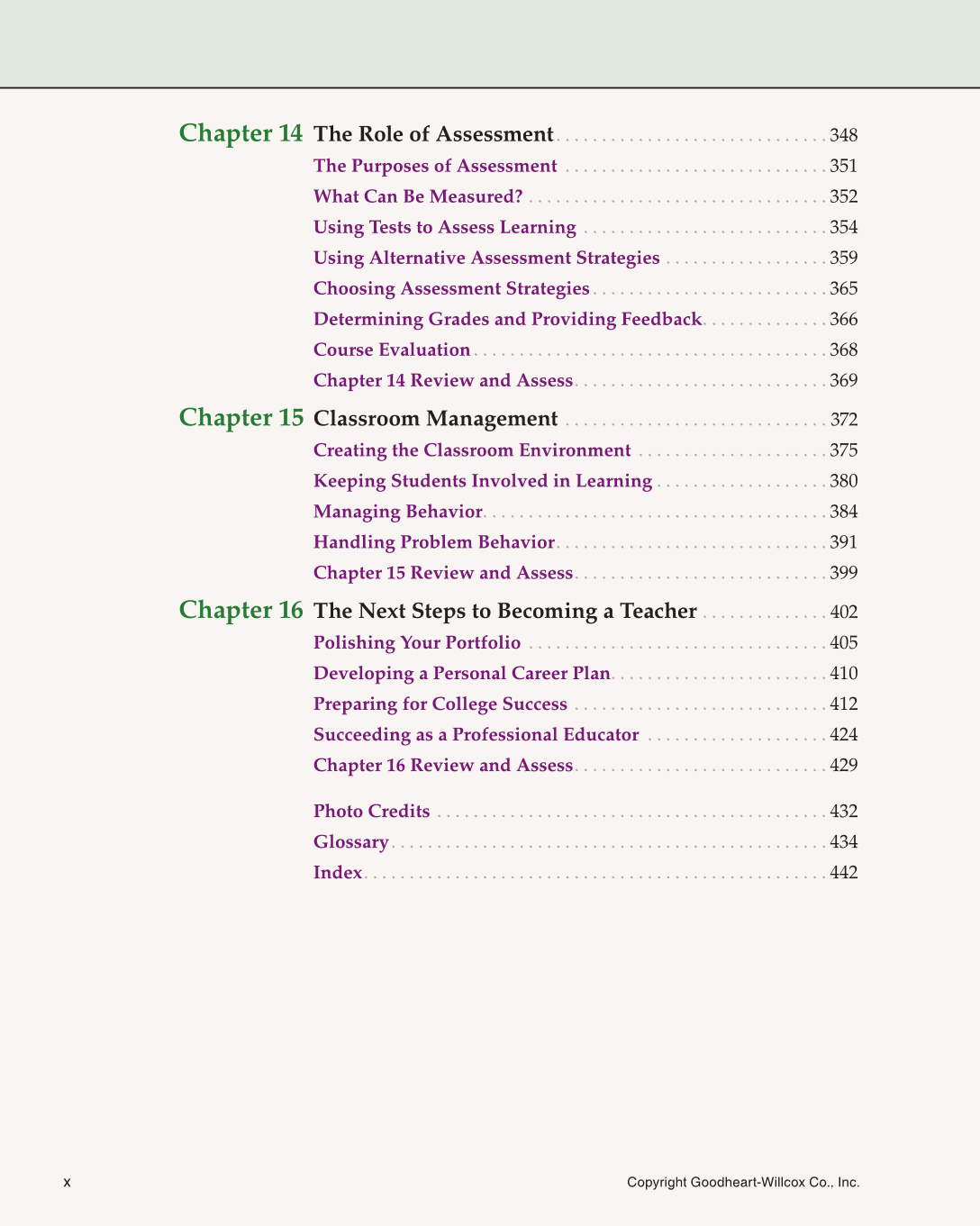 Teaching, 2nd Edition page x