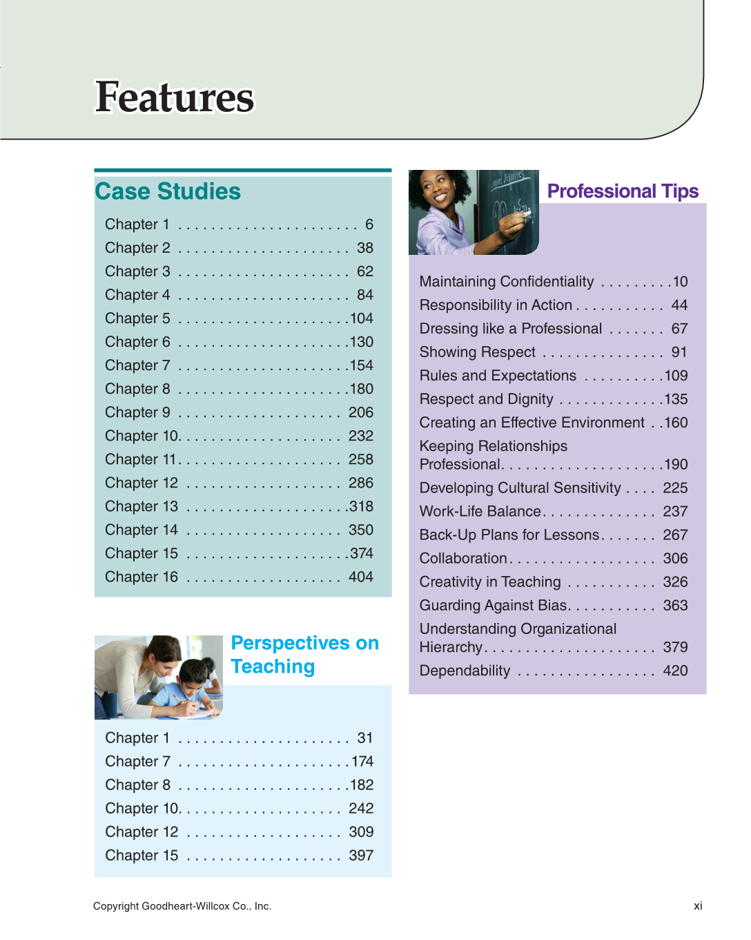 Teaching, 2nd Edition page xi