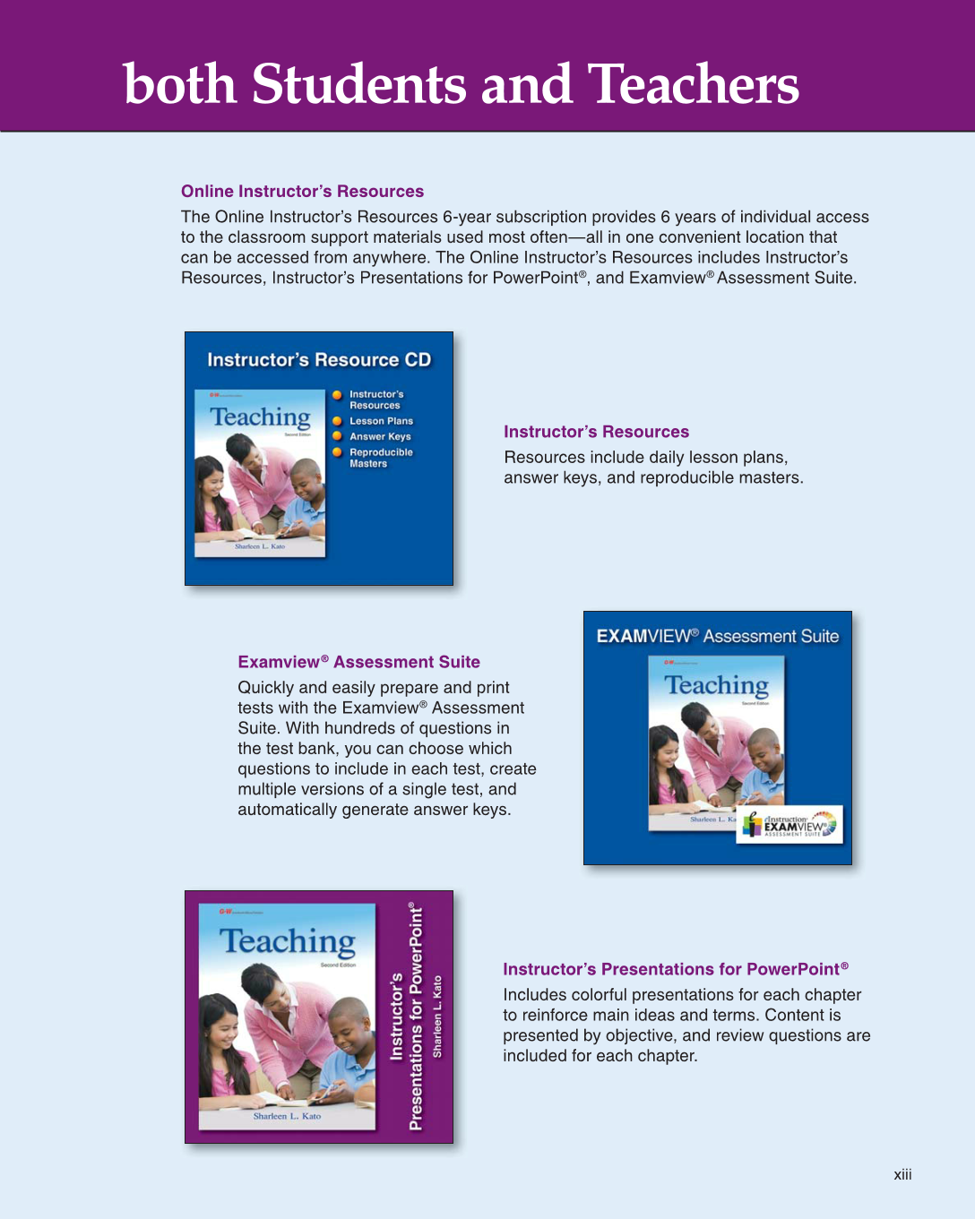 Teaching, 2nd Edition page xiii