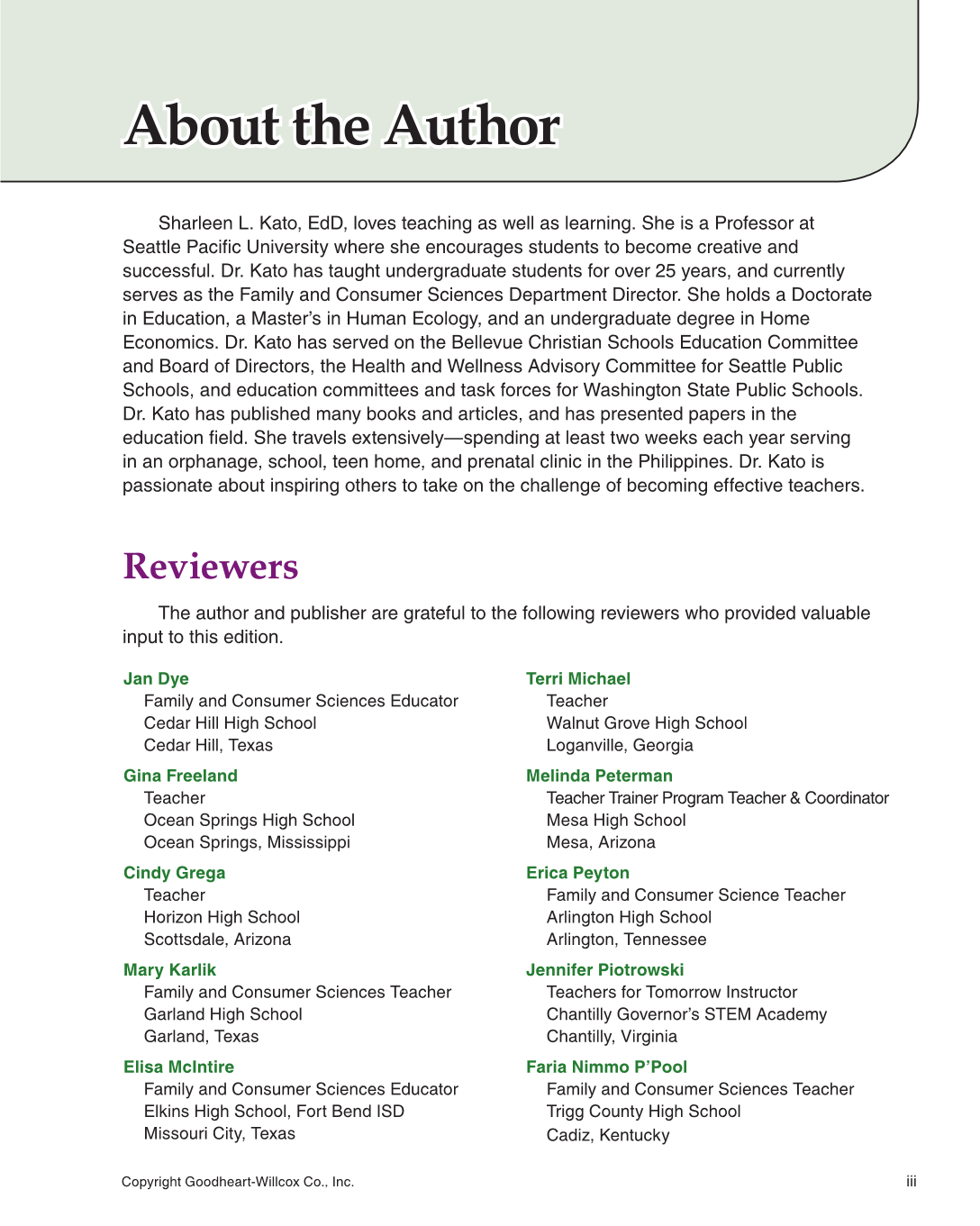 Teaching, 2nd Edition page iii