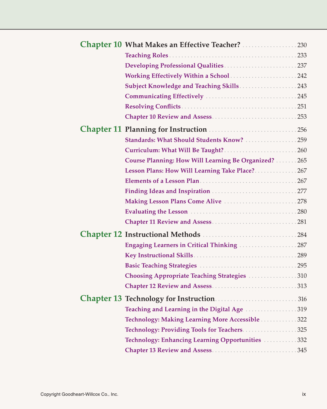 Teaching, 2nd Edition page ix