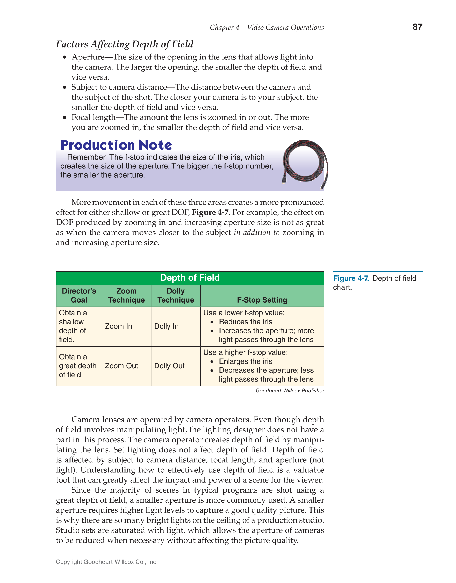 Television Production & Broadcast Journalism, 3rd Edition page 87