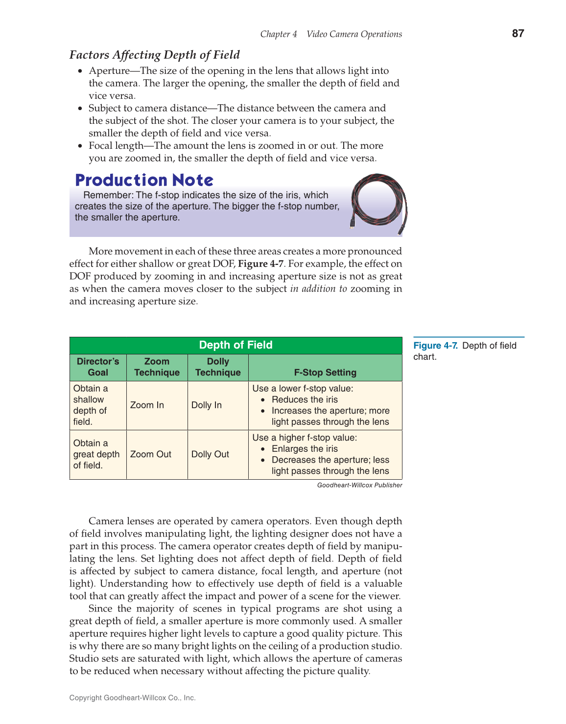 Television Production & Broadcast Journalism, 3rd Edition page 87
