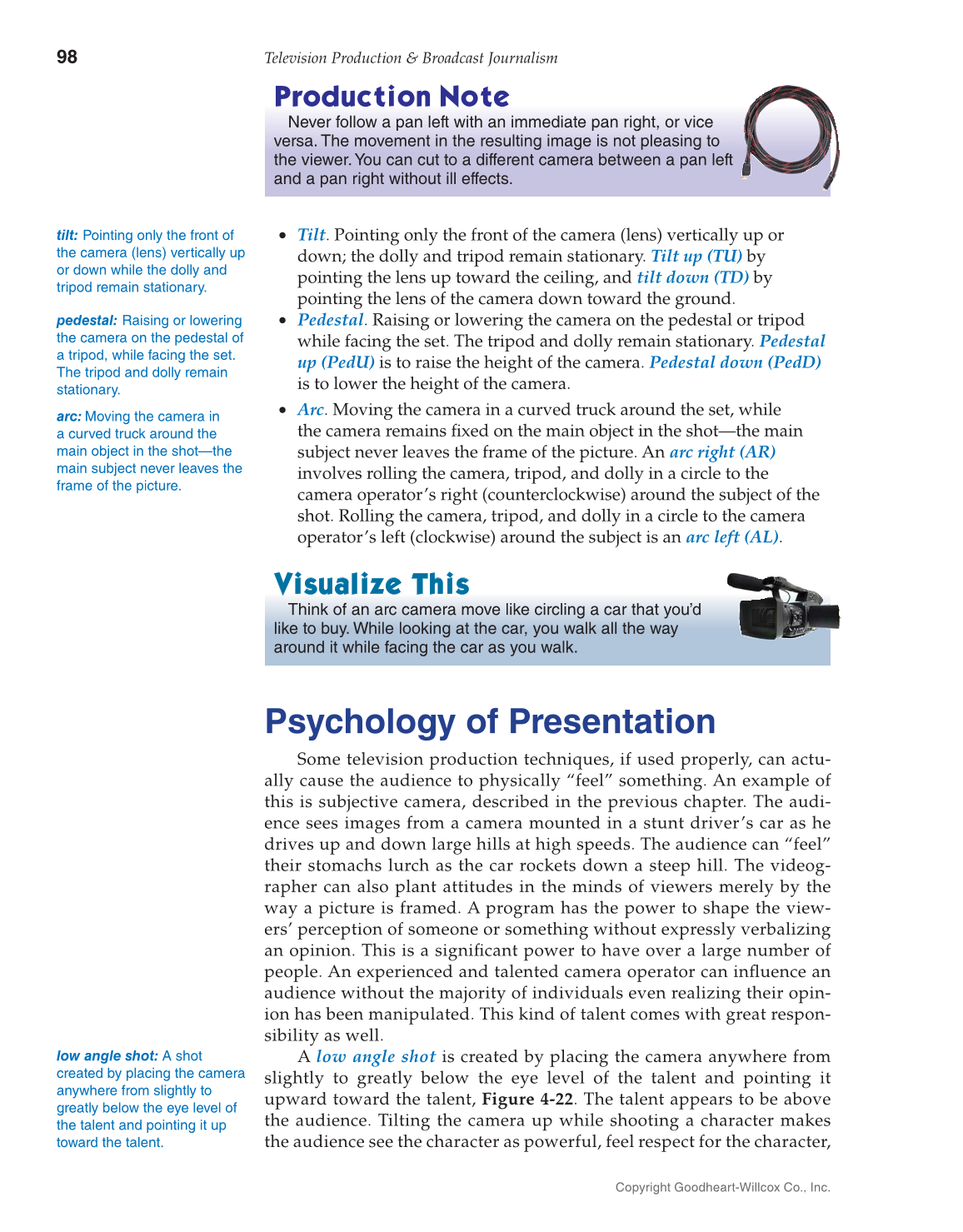 Television Production & Broadcast Journalism, 3rd Edition page 98