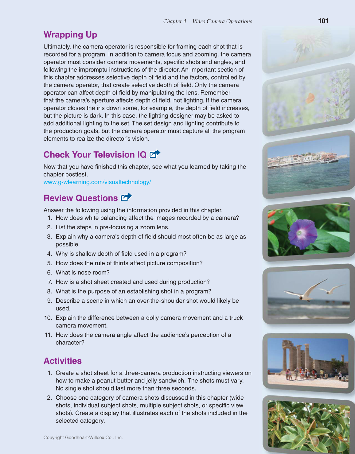 Television Production & Broadcast Journalism, 3rd Edition page 101