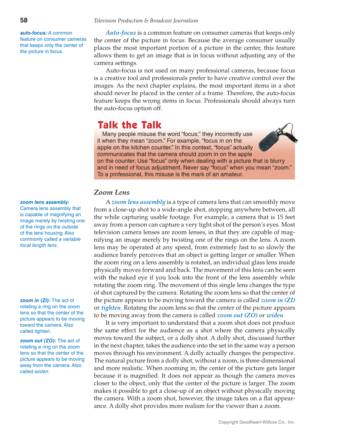 Television Production & Broadcast Journalism, 3rd Edition page 58