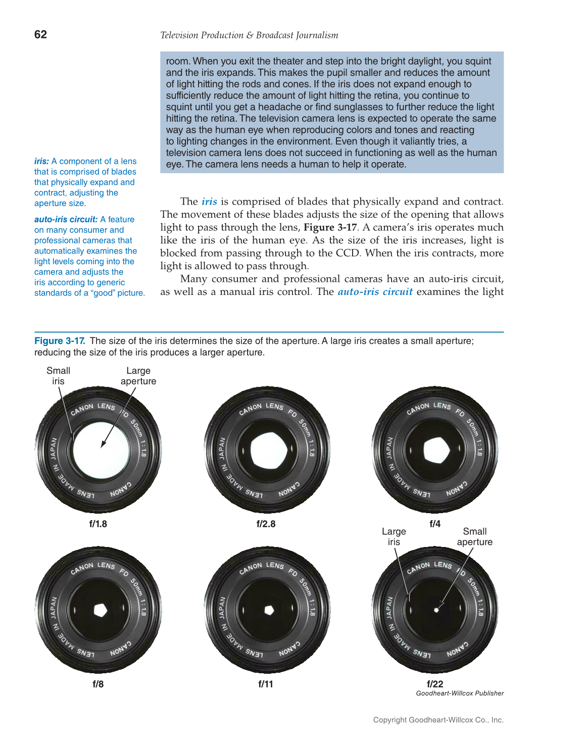 Television Production & Broadcast Journalism, 3rd Edition page 62
