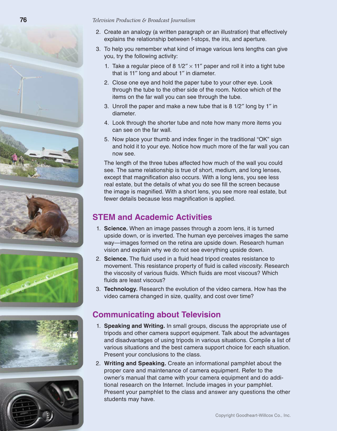 Television Production & Broadcast Journalism, 3rd Edition page 76