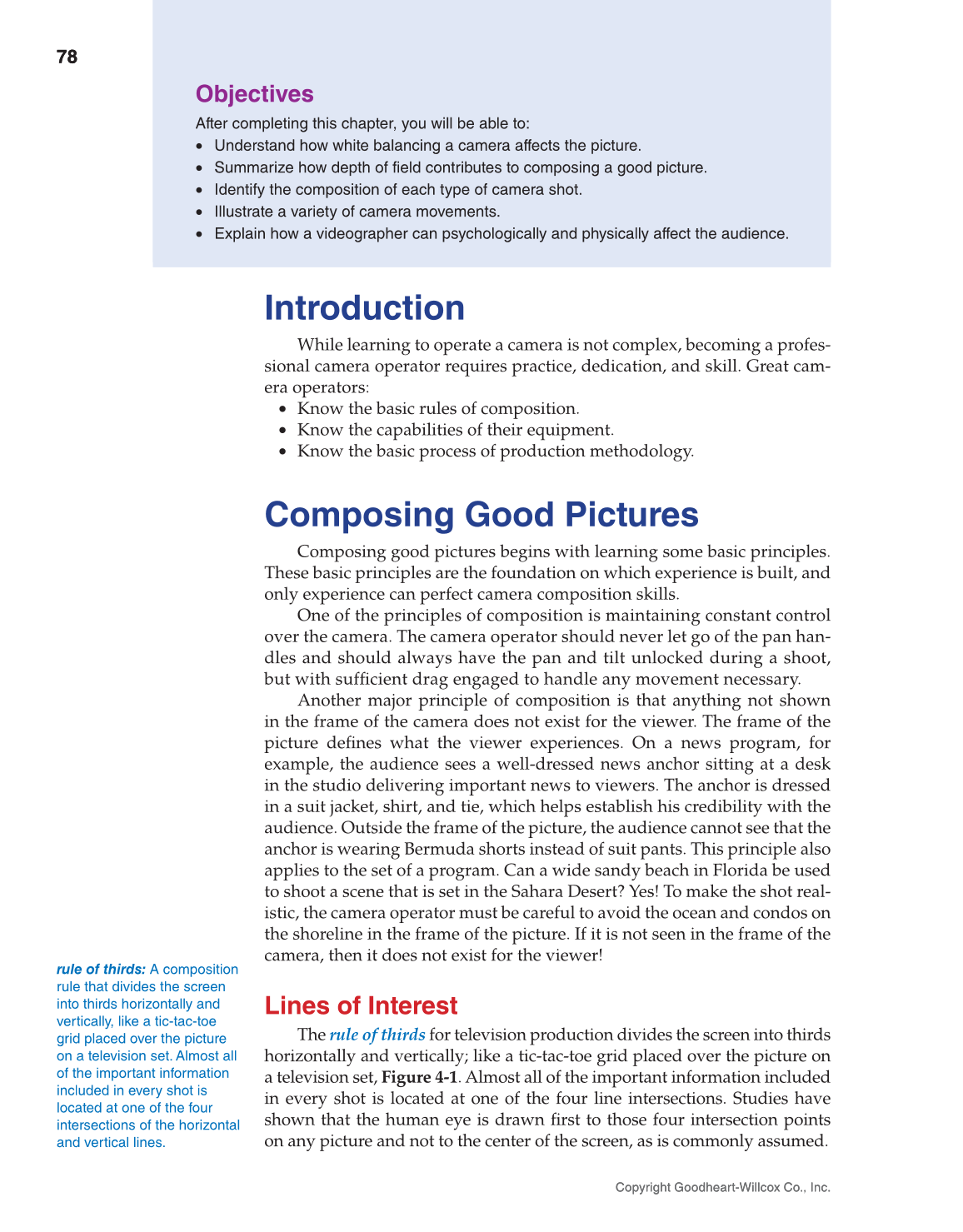 Television Production & Broadcast Journalism, 3rd Edition page 78