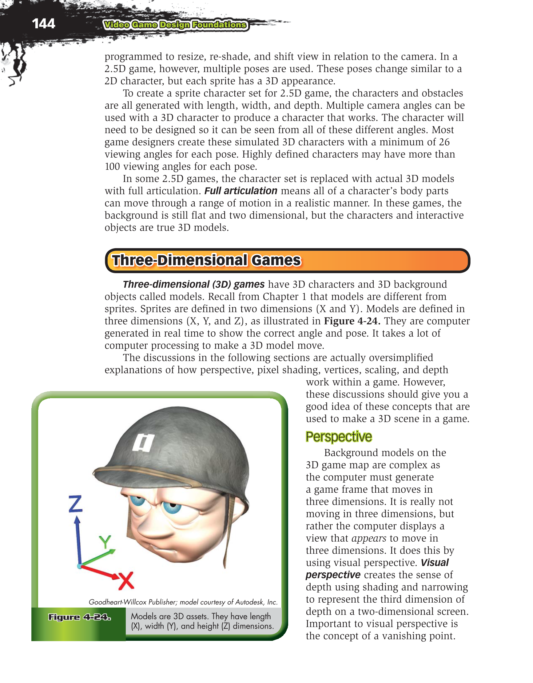 Video Game Design Foundations, 2nd Edition page 144