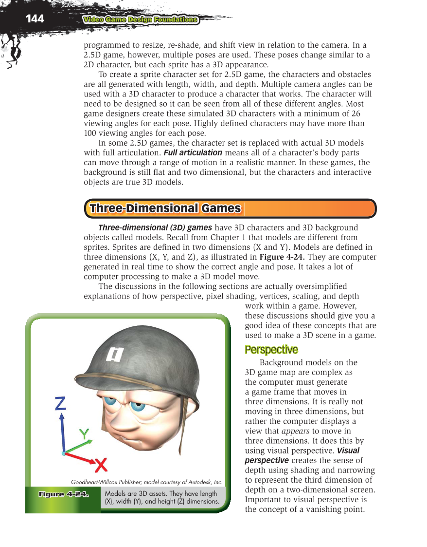 Video Game Design Foundations, 2nd Edition page 144