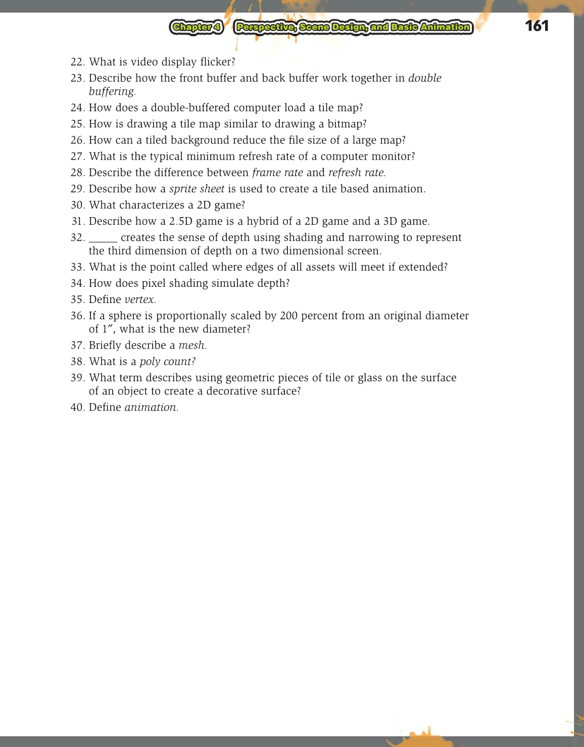 Video Game Design Foundations, 2nd Edition page 161