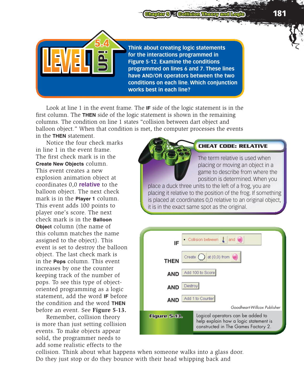 Video Game Design Foundations, 2nd Edition page 181