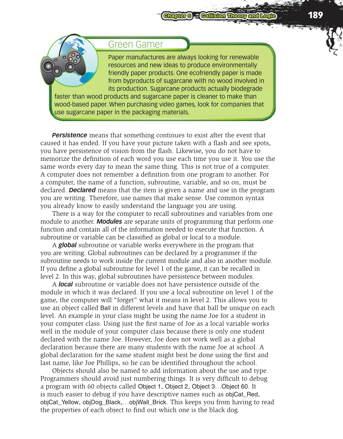 Video Game Design Foundations, 2nd Edition page 189