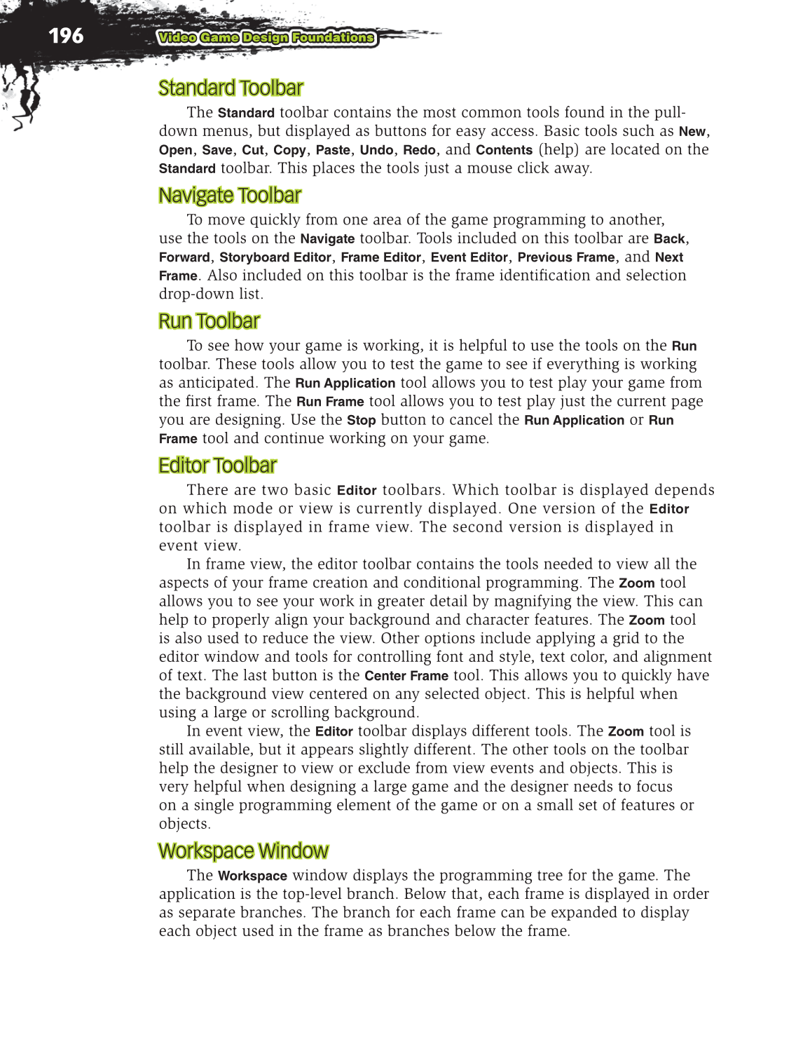 Video Game Design Foundations, 2nd Edition page 196