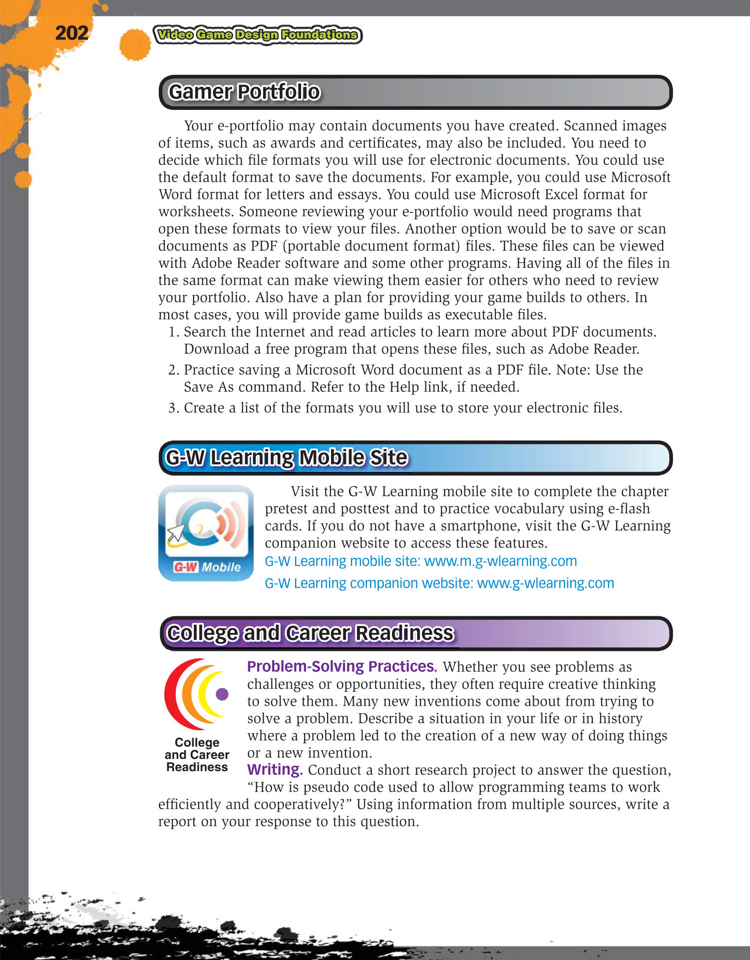 Video Game Design Foundations, 2nd Edition page 202