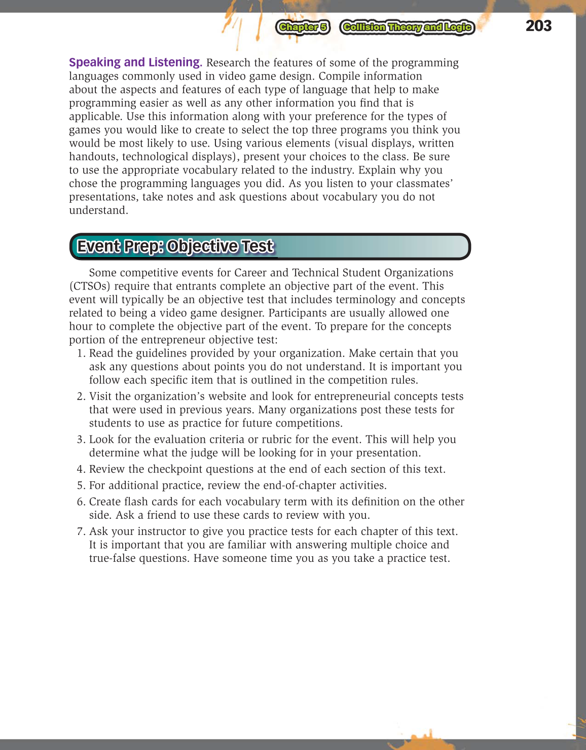 Video Game Design Foundations, 2nd Edition page 203