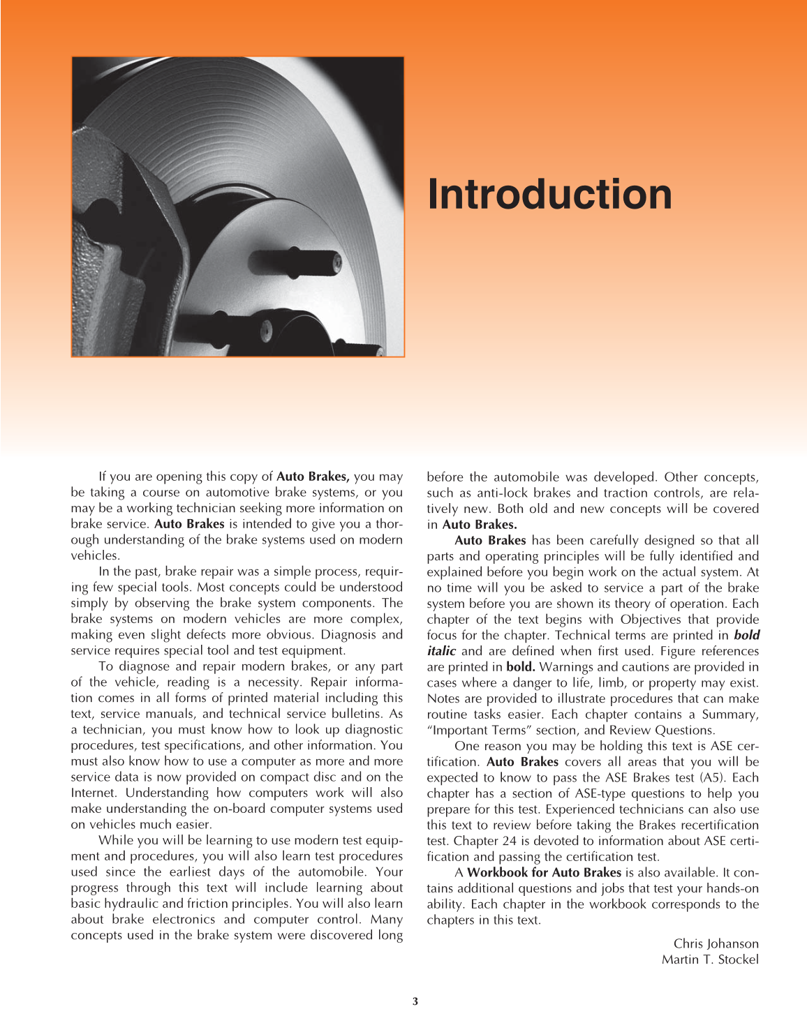 Auto Brakes, 4th Edition page 3