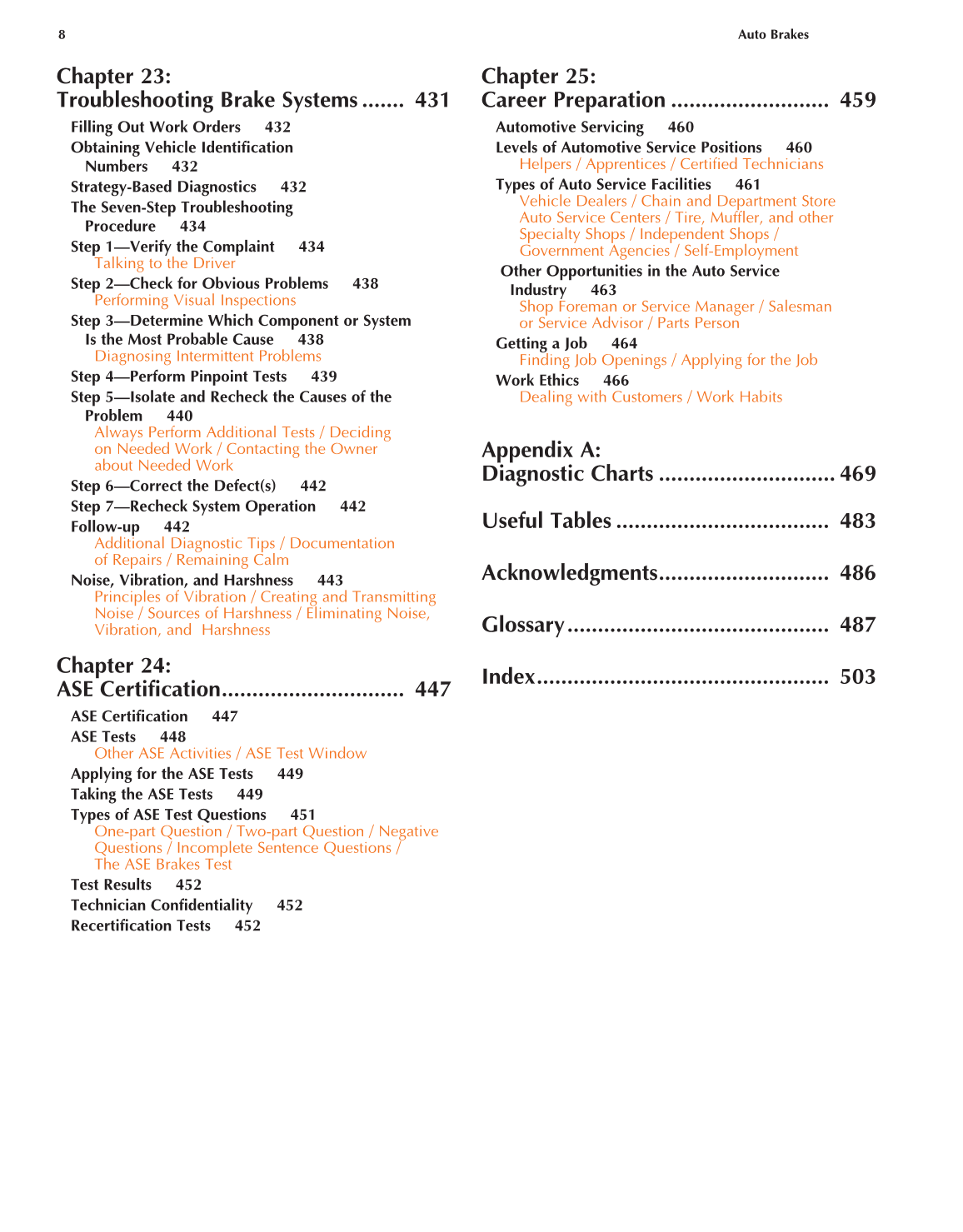 Auto Brakes, 4th Edition page 8