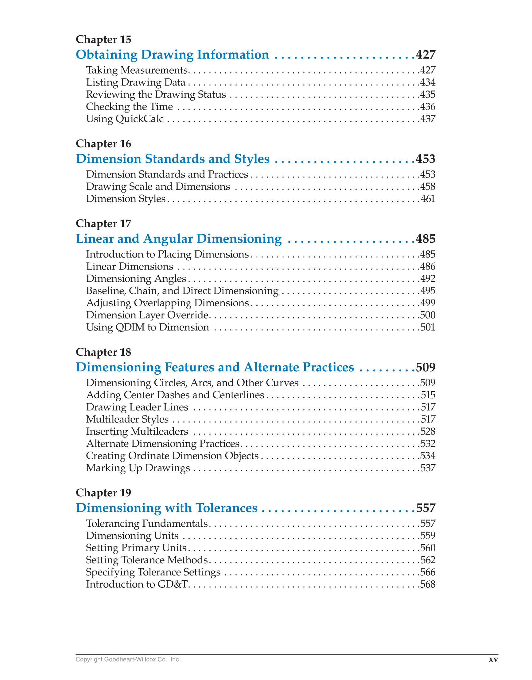 AutoCAD and Its Applications—Basics 2017, 24th Edition page xv