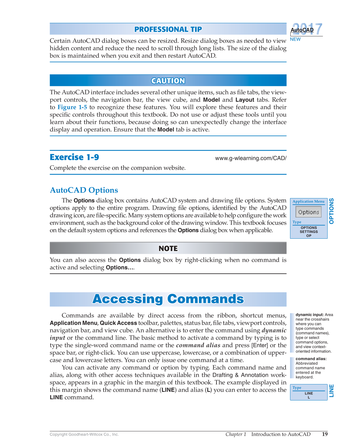 AutoCAD and Its Applications—Basics 2017, 24th Edition page 19