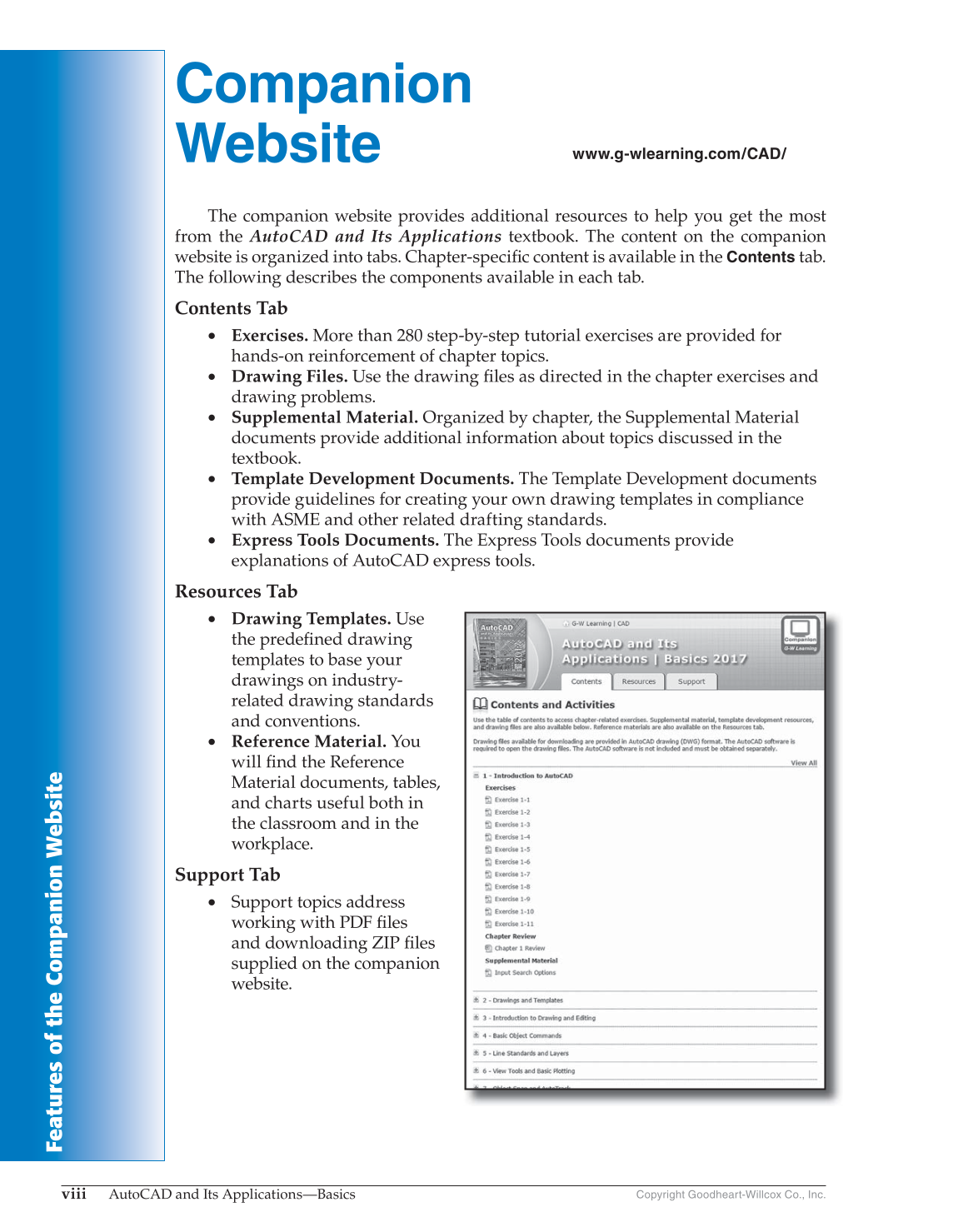 AutoCAD and Its Applications—Basics 2017, 24th Edition page viii