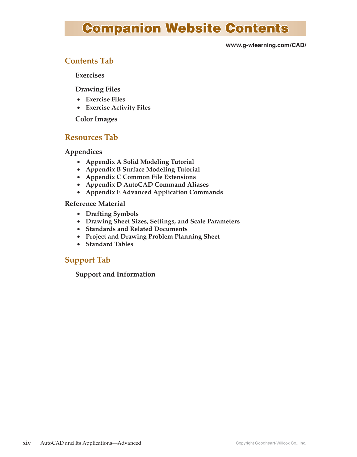 AutoCAD and Its Applications—Advanced 2017, 24th Edition page xiv