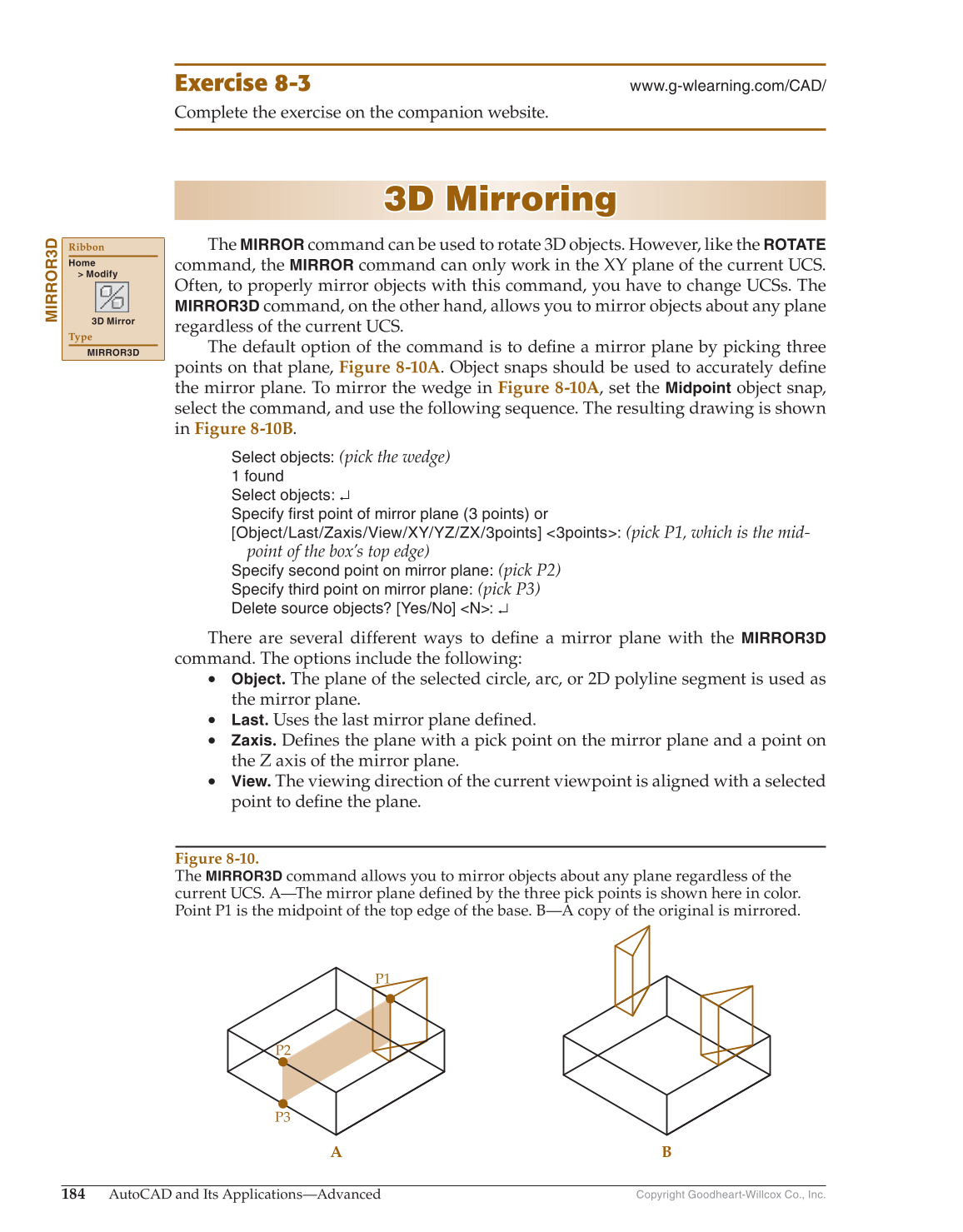 AutoCAD and Its Applications—Advanced 2017, 24th Edition page 184