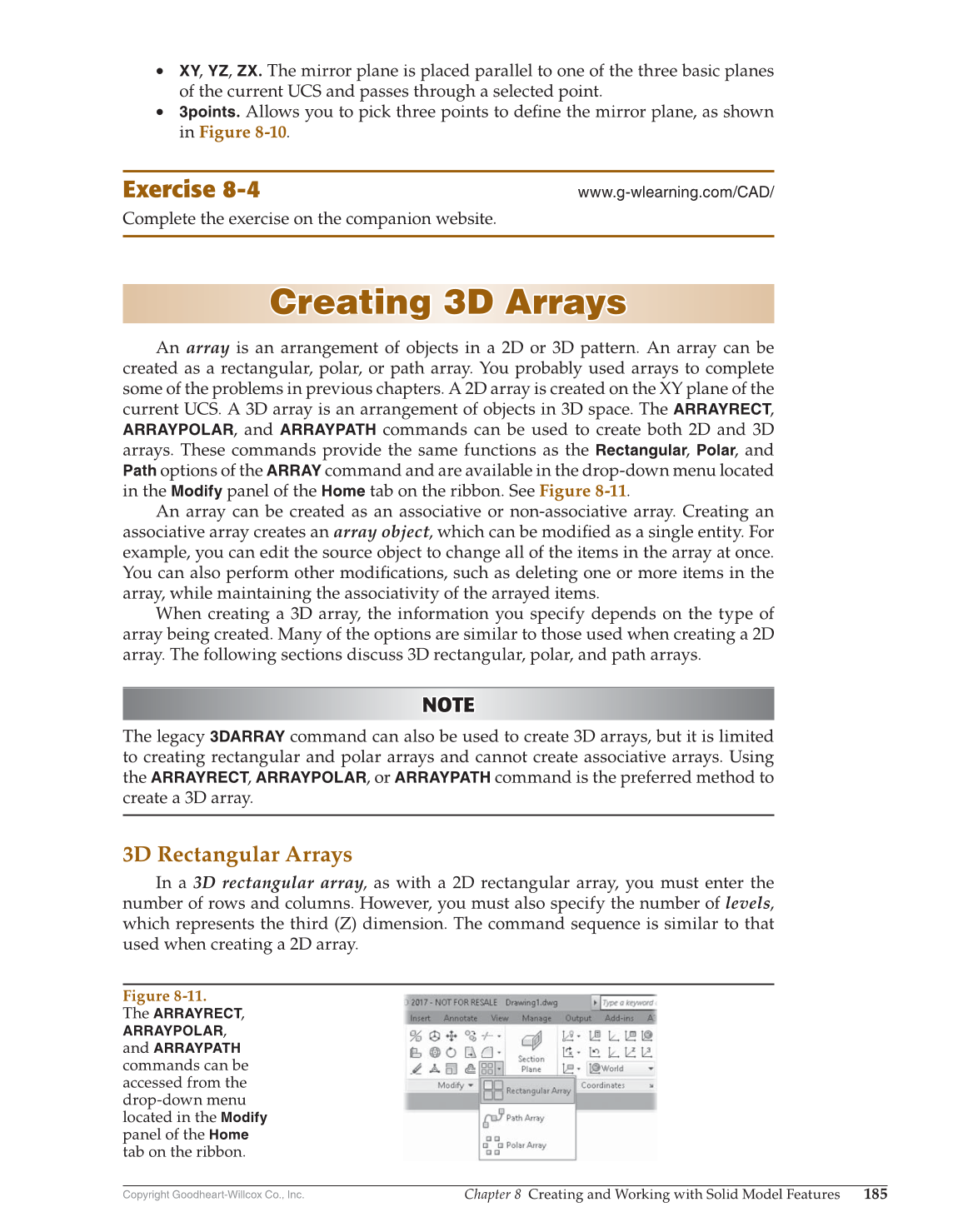 AutoCAD and Its Applications—Advanced 2017, 24th Edition page 185
