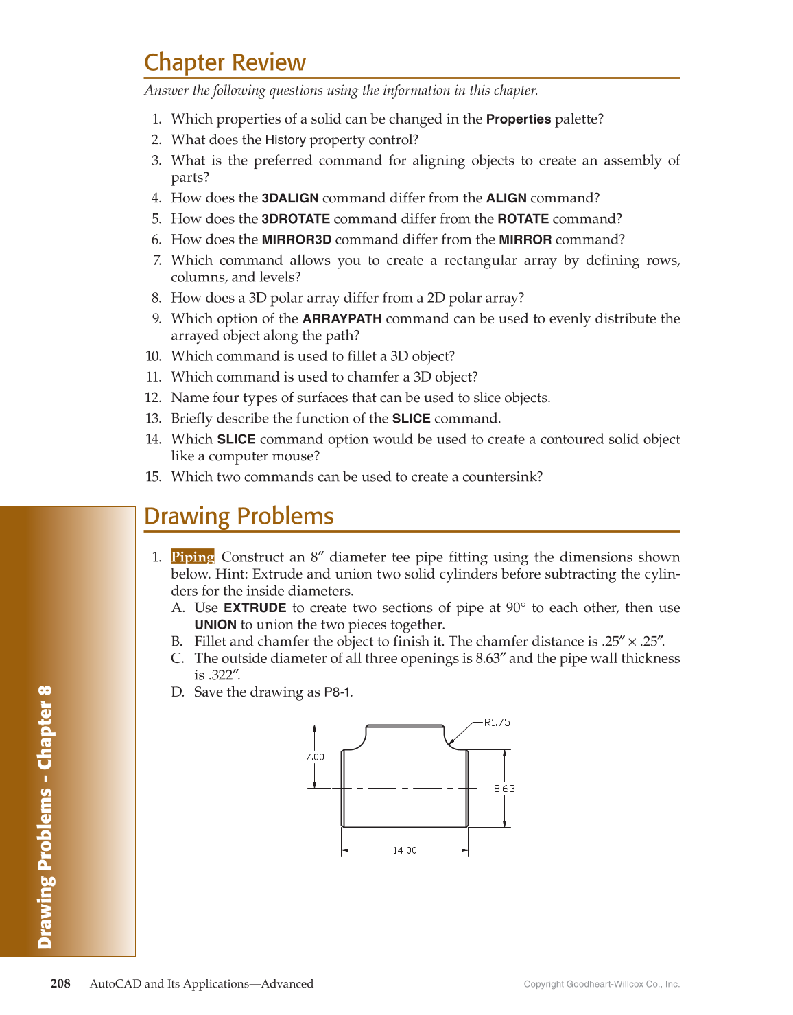 AutoCAD and Its Applications—Advanced 2017, 24th Edition page 208