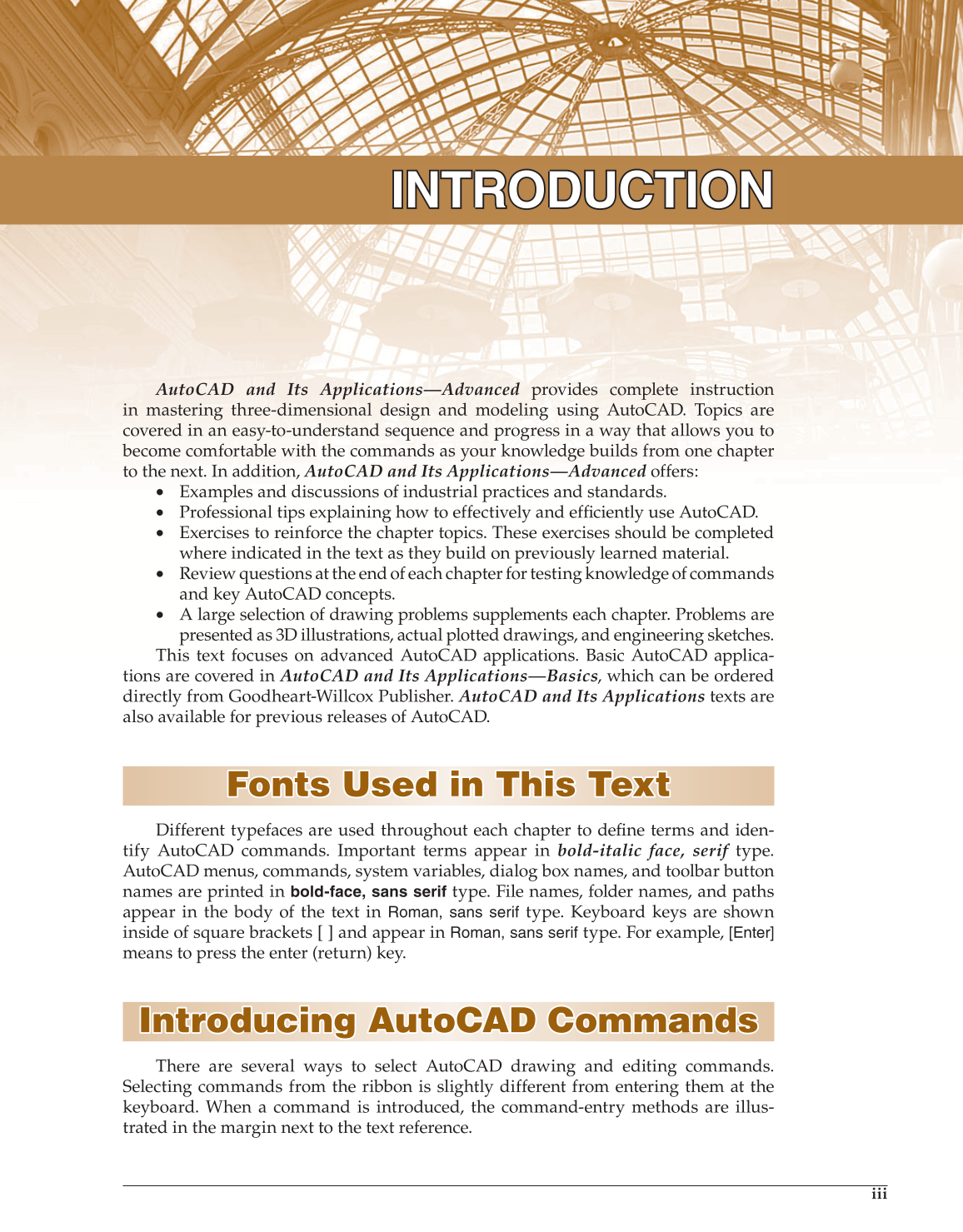 AutoCAD and Its Applications—Advanced 2017, 24th Edition page iii
