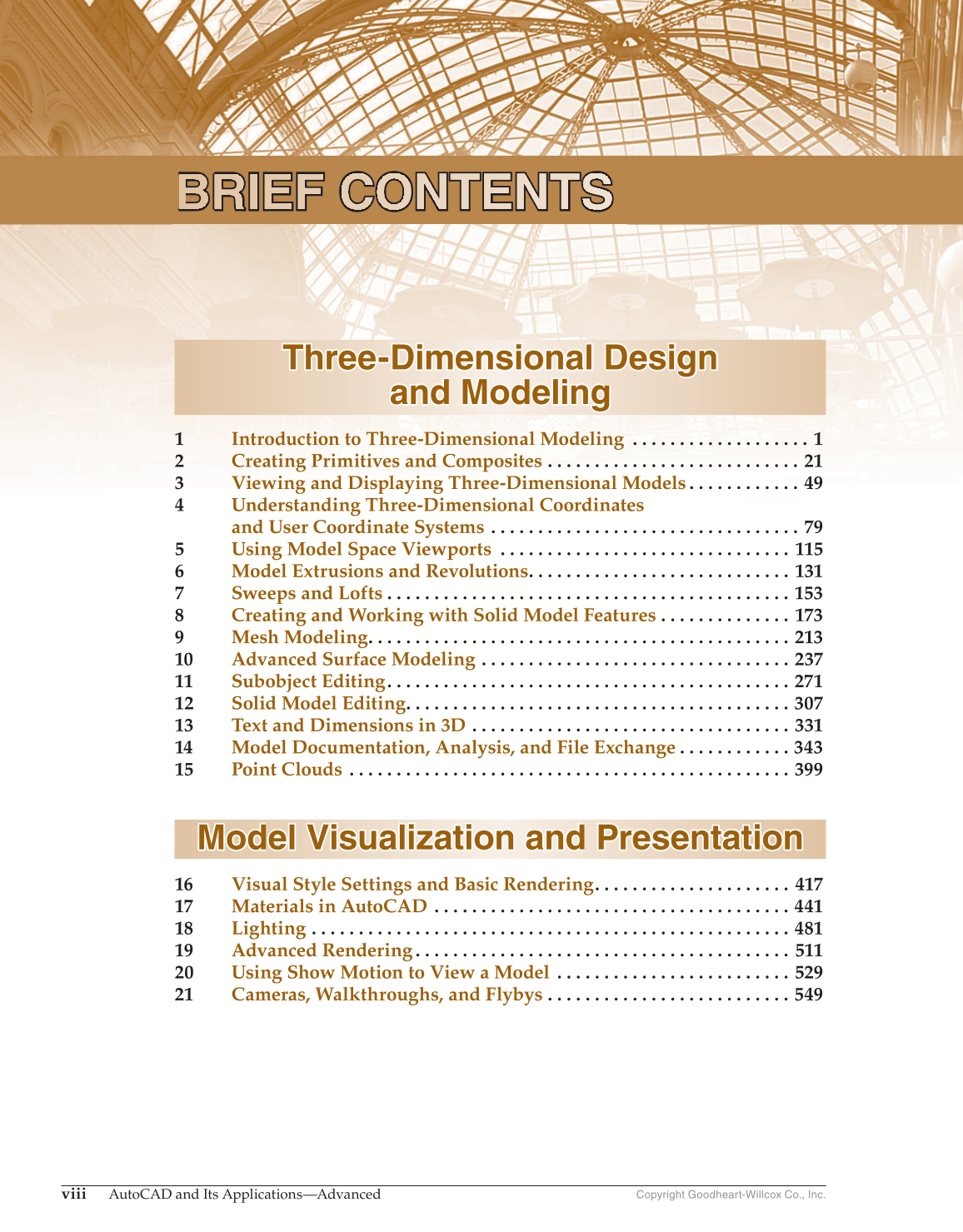 AutoCAD and Its Applications—Advanced 2017, 24th Edition page viii