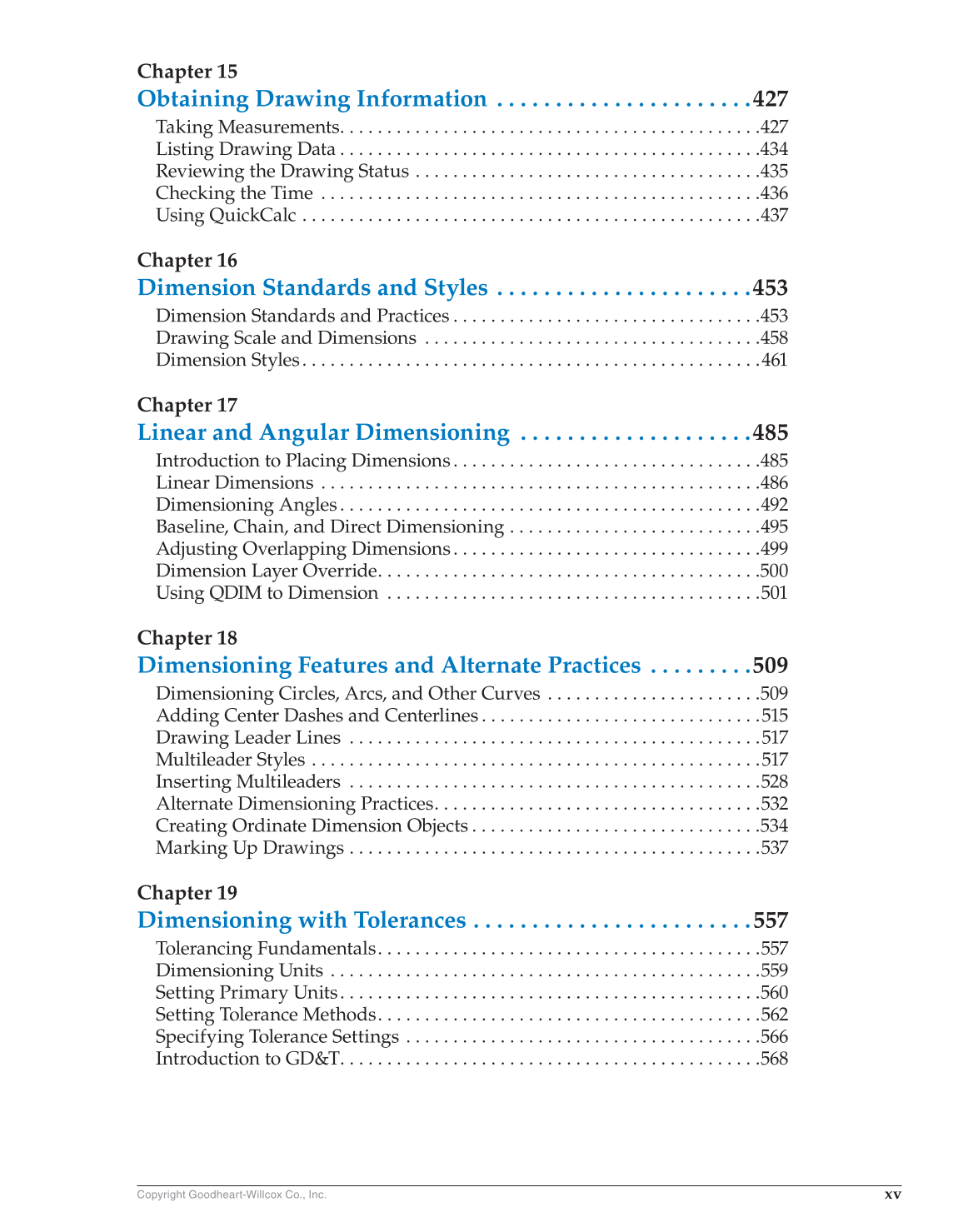 AutoCAD and Its Applications—Comprehensive 2017, 24th Edition page xv