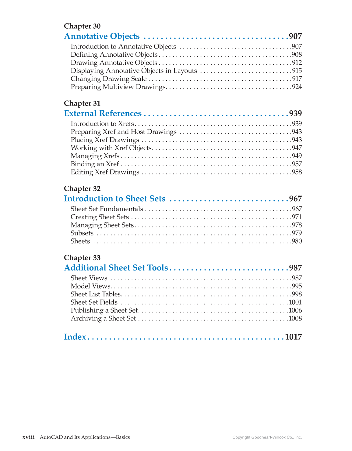 AutoCAD and Its Applications—Comprehensive 2017, 24th Edition page xviii