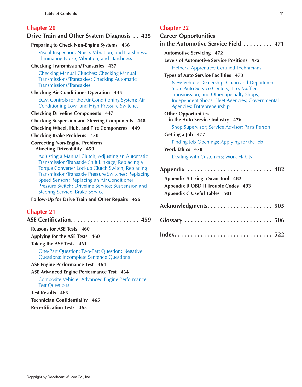 Auto Engine Performance and Driveability, 4th Edition page 11