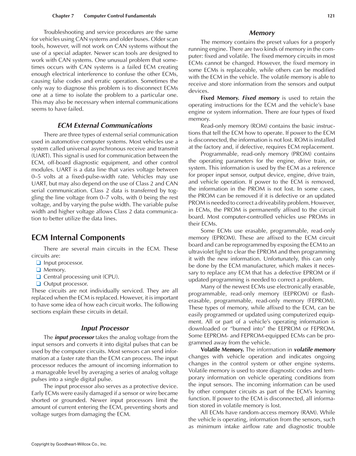 Auto Engine Performance and Driveability, 4th Edition page 121