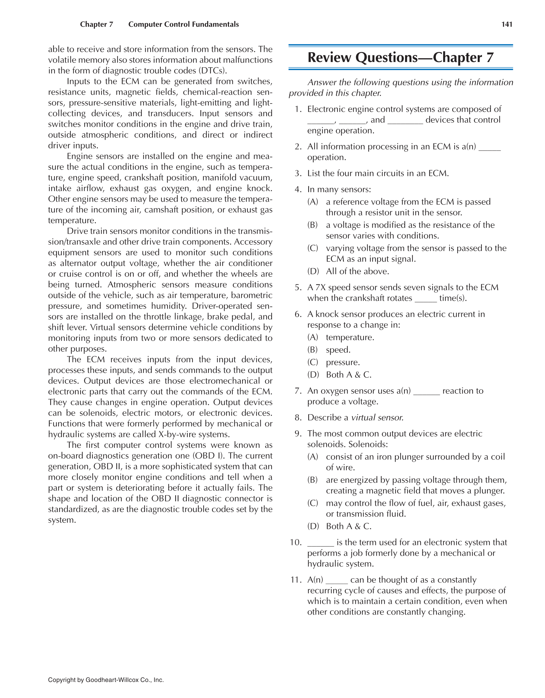 Auto Engine Performance and Driveability, 4th Edition page 141