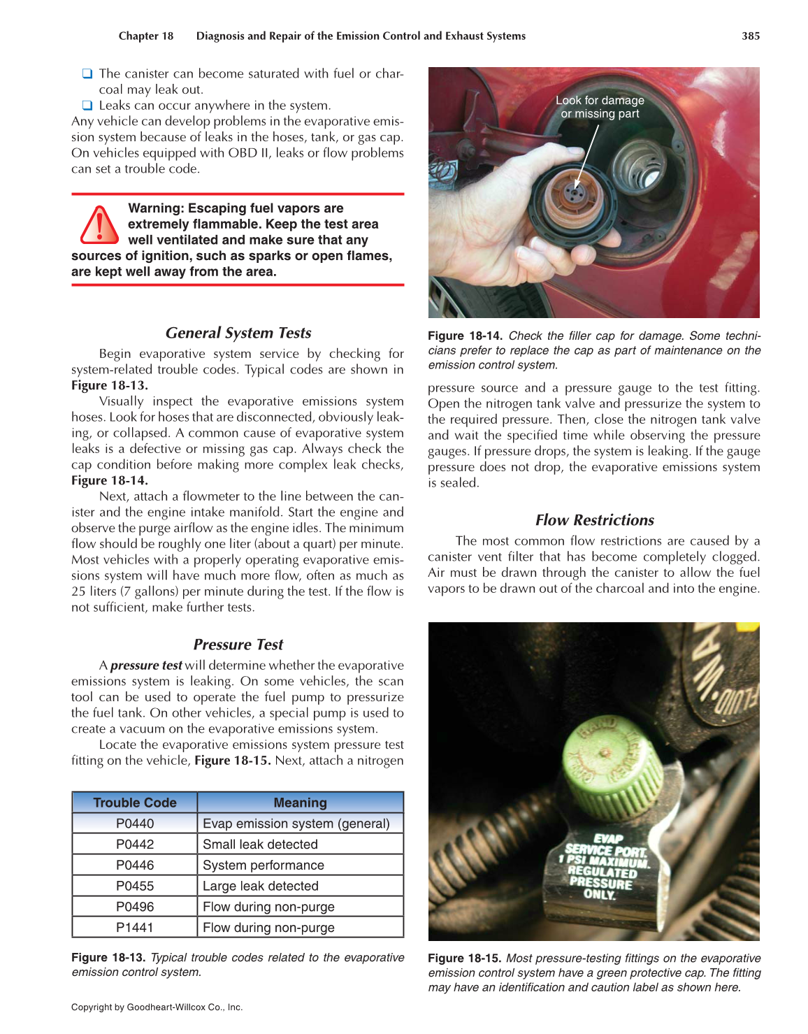 Auto Engine Performance and Driveability, 4th Edition page 385