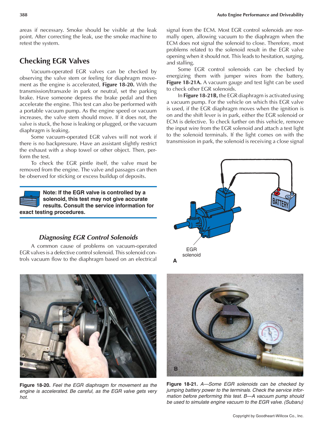 Auto Engine Performance and Driveability, 4th Edition page 388