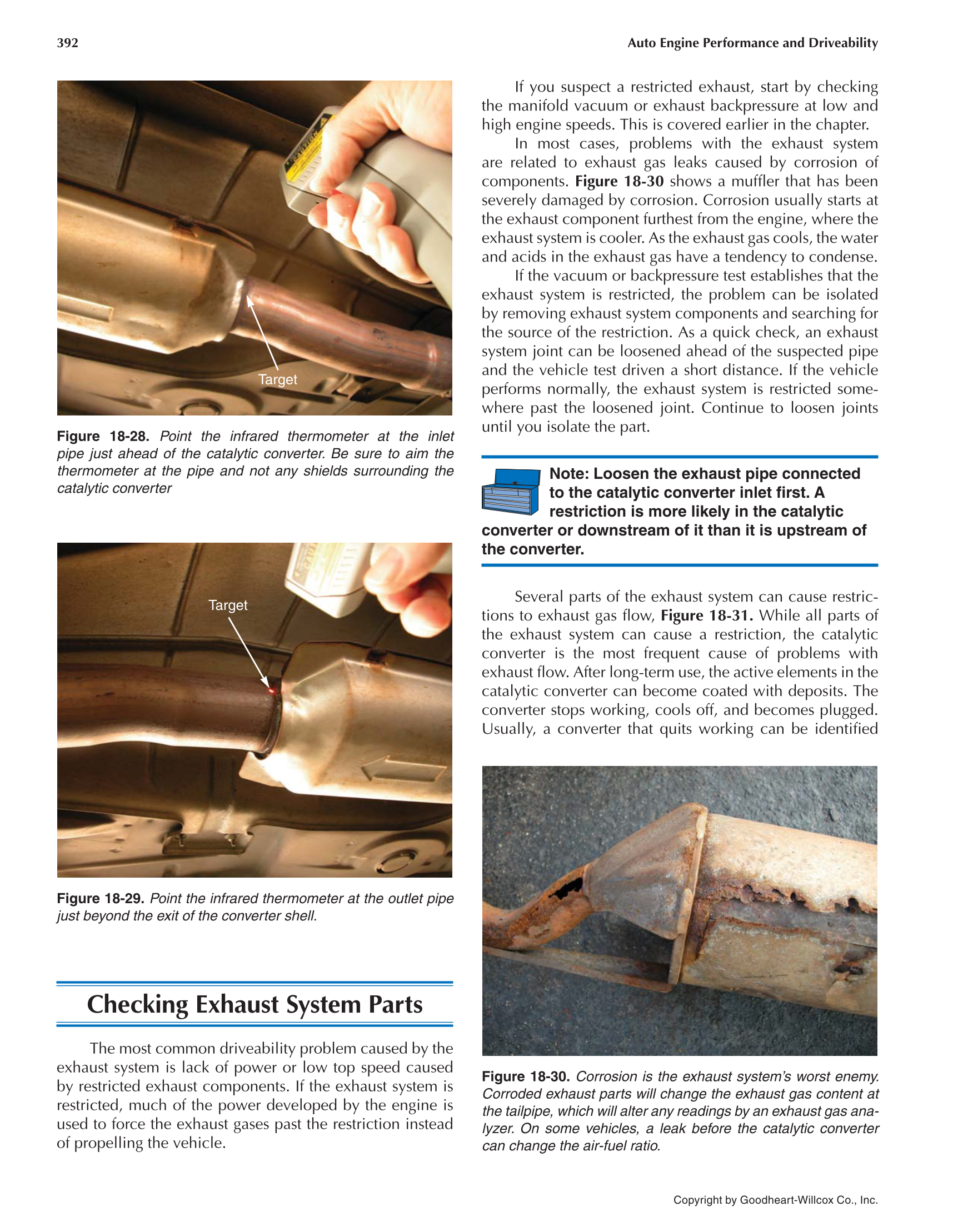 Auto Engine Performance and Driveability, 4th Edition page 392