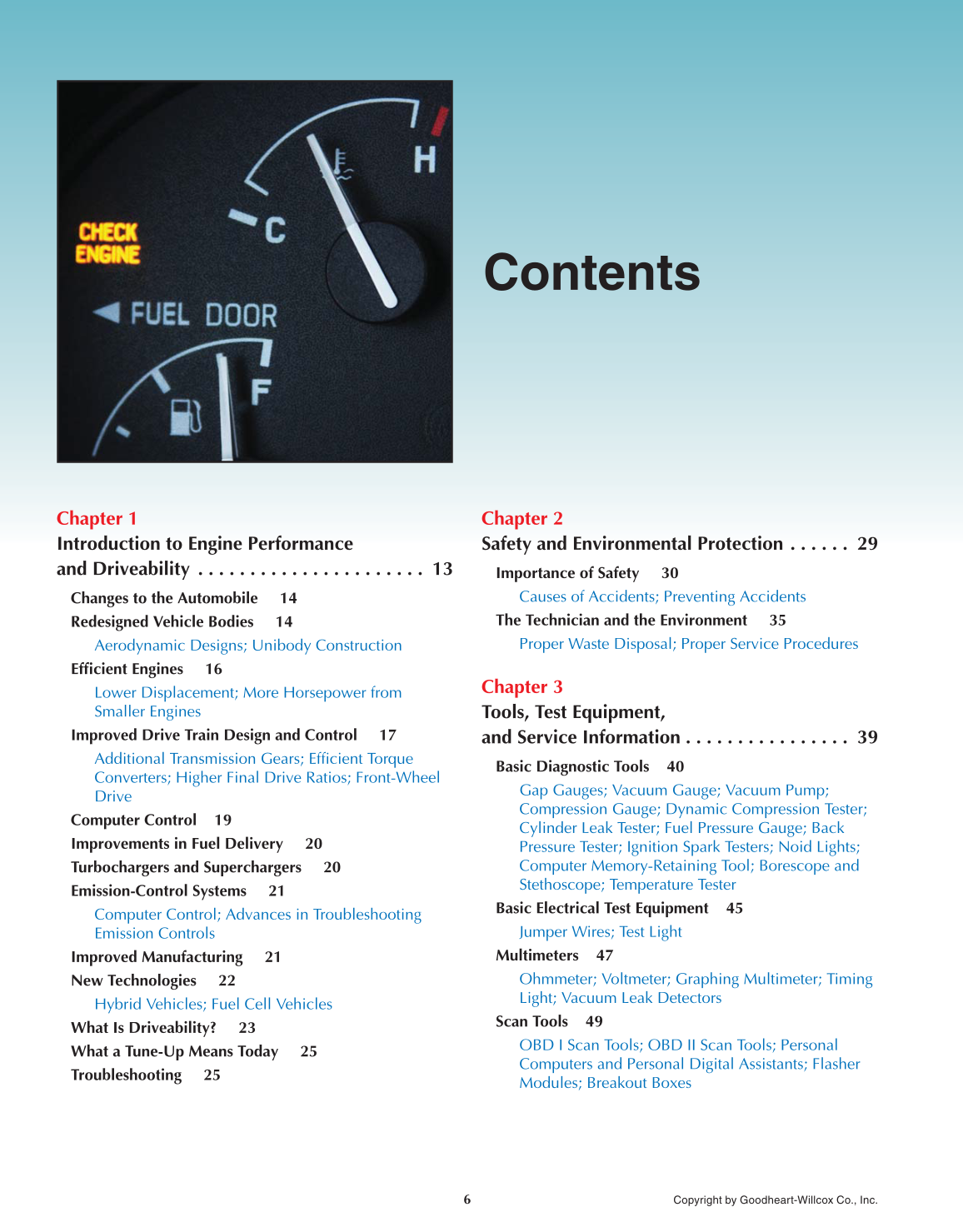 Auto Engine Performance and Driveability, 4th Edition page 6