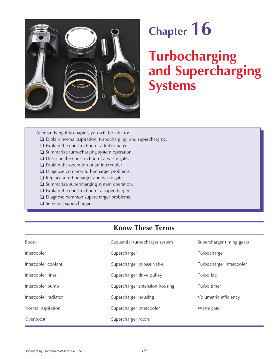 Auto Engine Repair, 6th Edition page 327