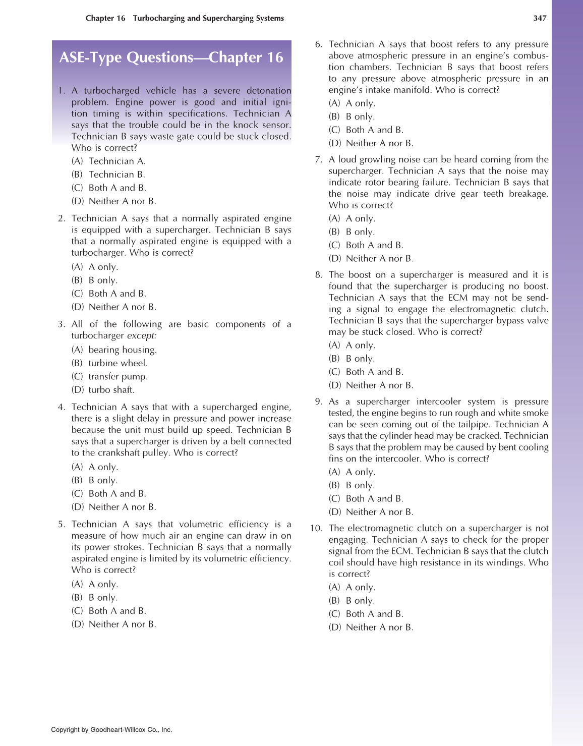 Auto Engine Repair, 6th Edition page 347