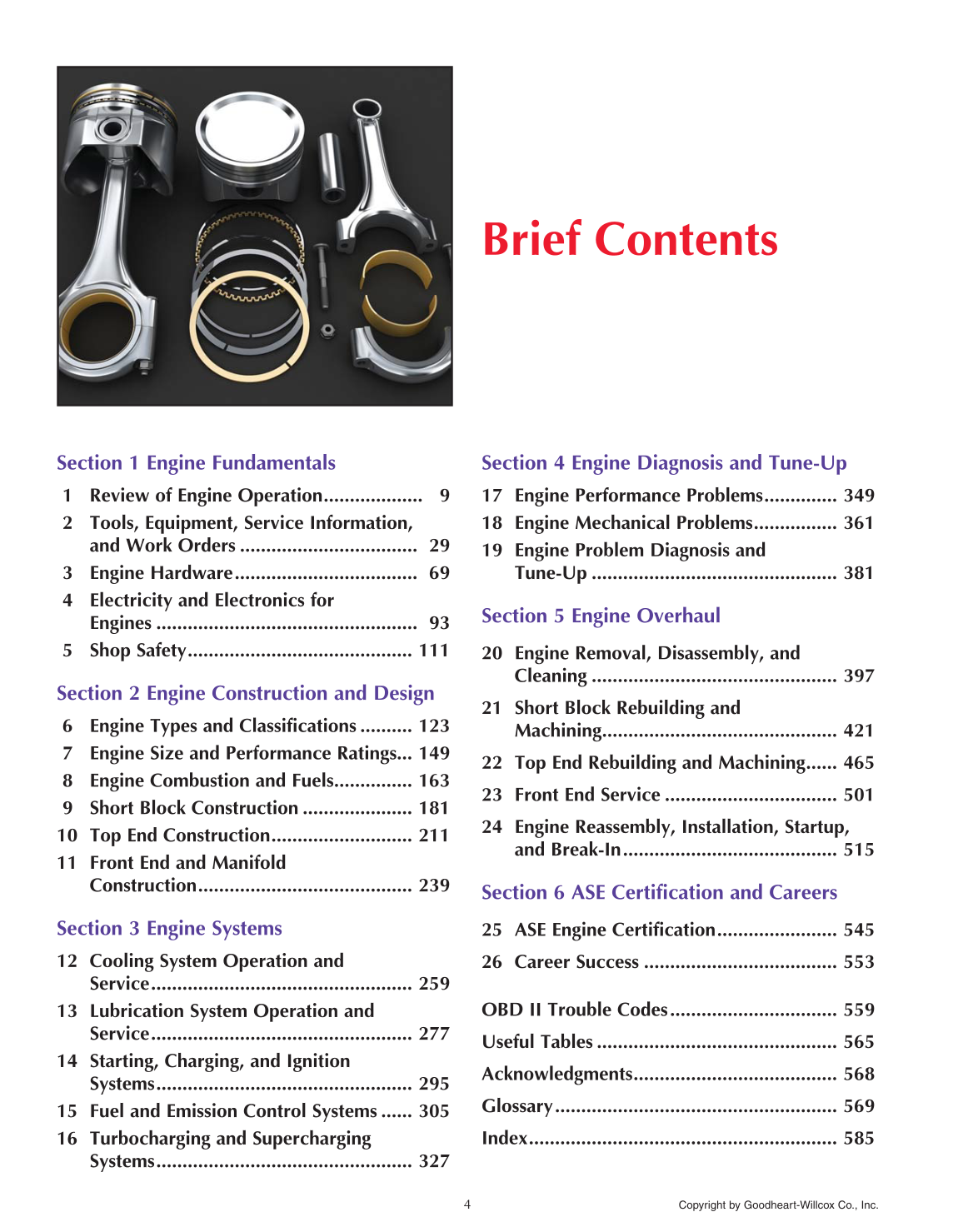 Auto Engine Repair, 6th Edition page 4