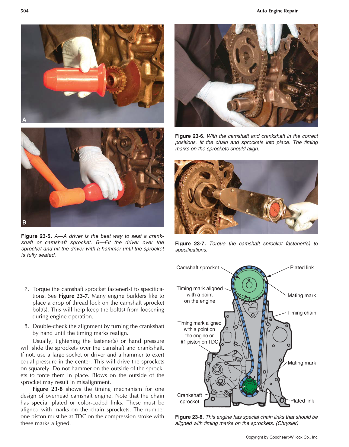Auto Engine Repair, 6th Edition page 504