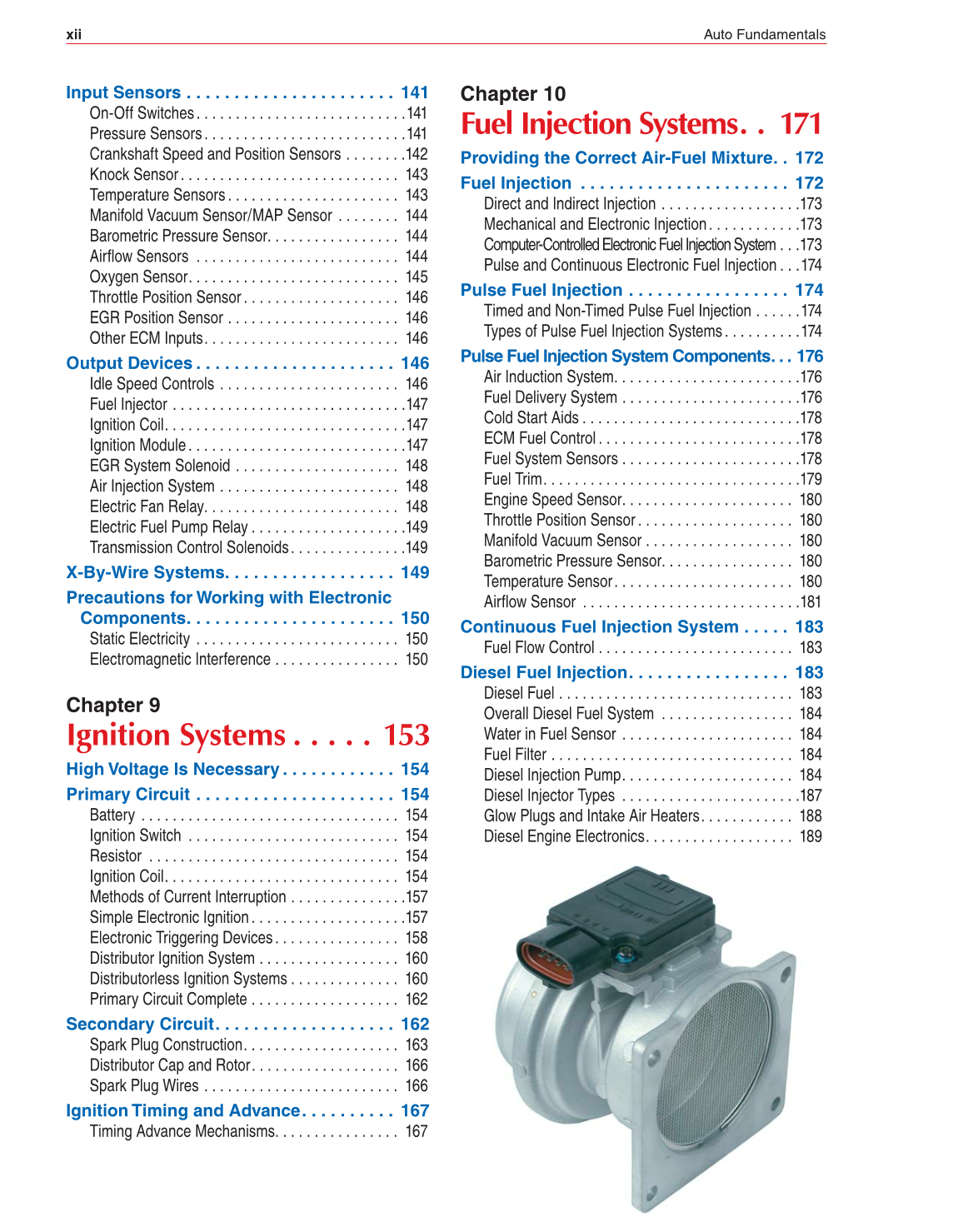 Auto Fundamentals, 11th Edition page xii