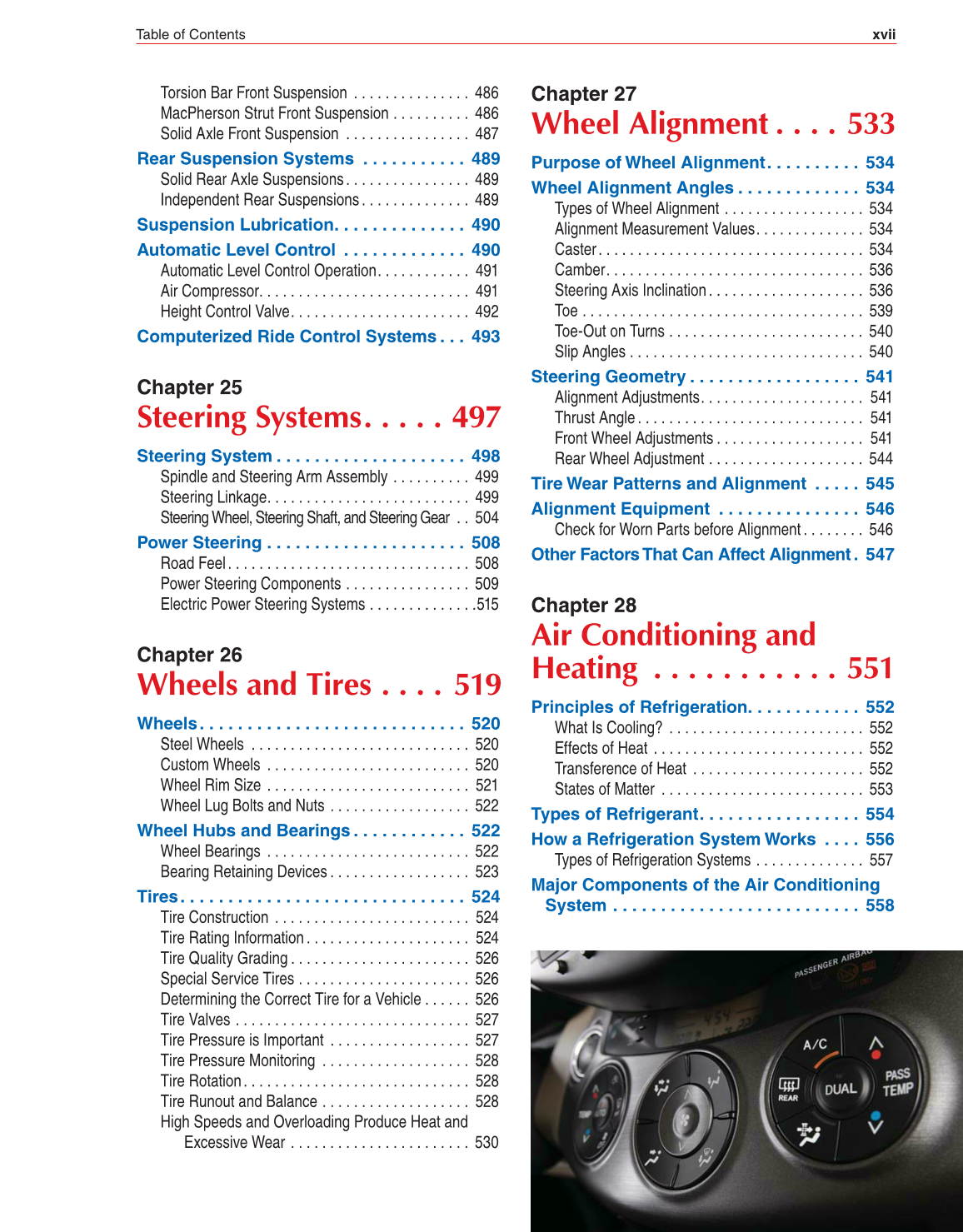 Auto Fundamentals, 11th Edition page xvii