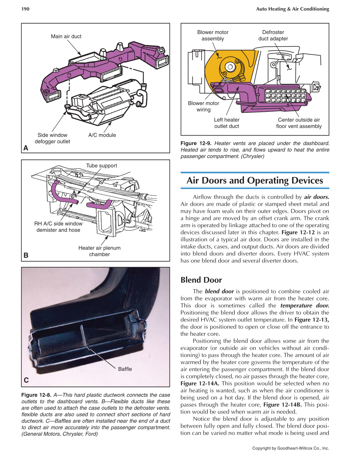 Auto Heating and Air Conditioning, 4th Edition page 190